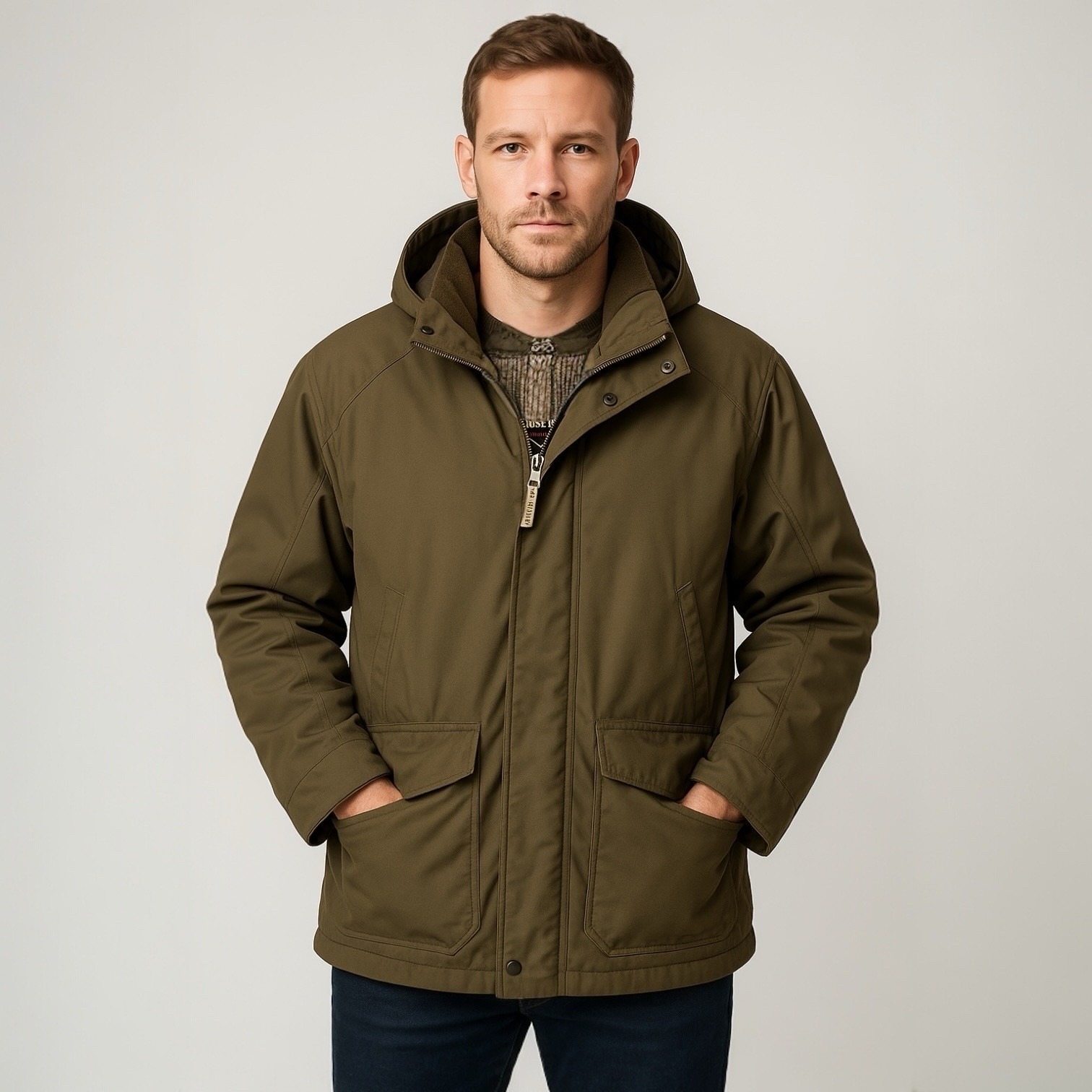 Schffel Vtg Ptarmigam Gore-Tex Hunting Field Jacket Olive Green Hooded Uk 46